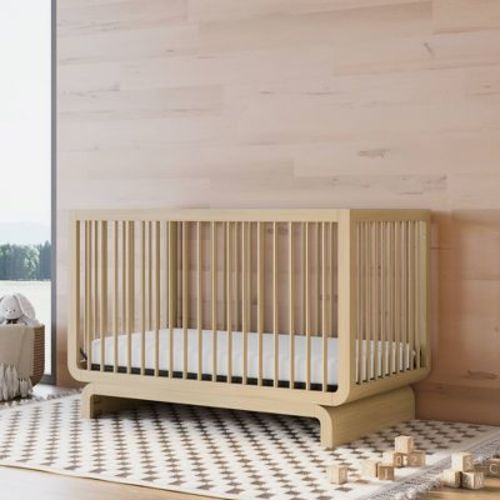 Storkcraft Santorini 5-In-1 Convertible Crib with Toddler Guardrail - Driftwood