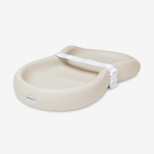 Keekaroo Peanut Changer Baby Vanilla– The Original Made in USA Easy-to-Clean Changing pad and The only Shell Over Foam, Fully Water Repellant