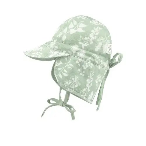 Toshi Flap Cap Spring Meadow Green | Baby Bunting AU