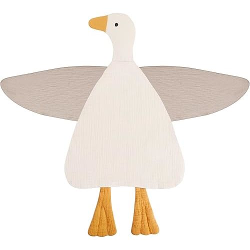 Baby Toys Lovey Blanket Soft Duck Blankets for Newborn Essentials 0-6 Months, Sensory Stuffed Animal Security Blanket for Boys and Girls (Cream & Beige, Duck)