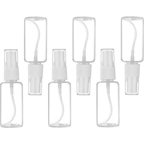 Spray Bottle, 1oz/30ml Small Plastic Fine Mist Spray Bottles, Mini Empty Travel Bottles with Funnels and Labels 6 Pack