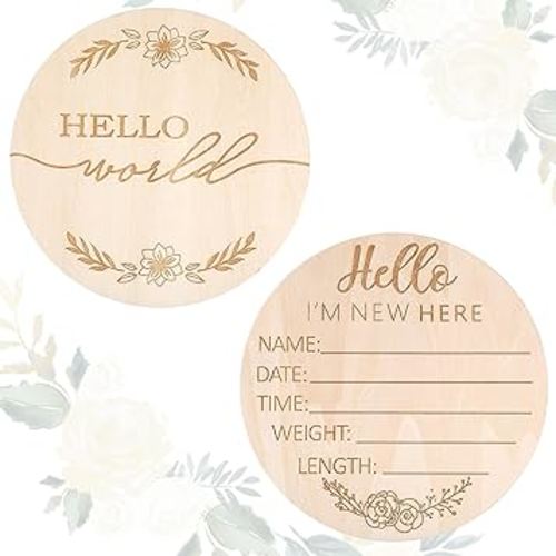 Ouligay Baby Announcement Sign Newborn Announcement Sign Baby Name Announcement Sign Personalized Baby Announcement Sign Wooden Baby Name Sign Newborn Birth Announcement Sign