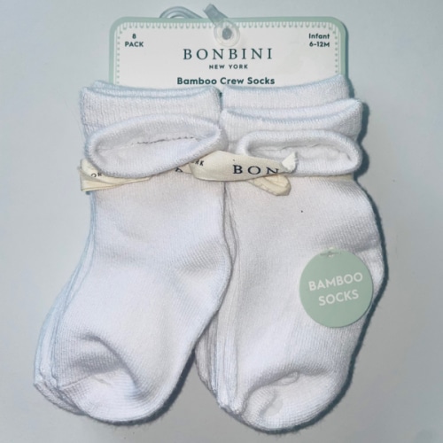 Bonbini 16 pack Bamboo Crew Socks 6-12M
