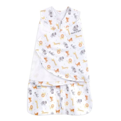 Halo Innovations Sleepsack 100% Cotton Swaddle Wrap - Jungle - Nb