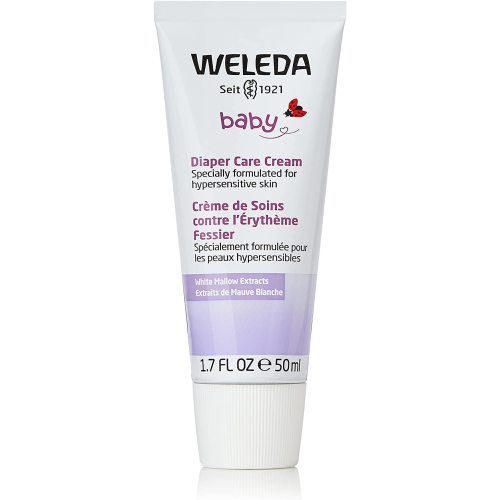Weleda Baby White Mallow Diaper Care Cream, 1.7 Fluid Ounce, Fragrance Free Plant Rich Protection with White Mallow, Pansy, Sesame and Coconut Oils - 1.7 Ounce (Pack of 1)