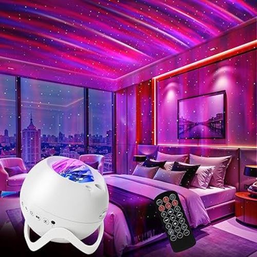 Galaxy Projector, White Noise with Bluetooth Speaker, Timer, Night Light