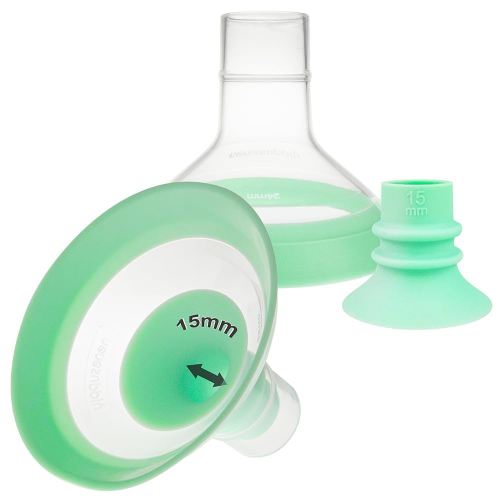 Nenesupply 15mm Flange Inserts and 24mm Flanges Compatible with Medela Breast Pump Parts Replacement 15mm Flange for Medela Work with Pump in Style Parts Symphony Swing Maxi Harmony Personalfit Flex