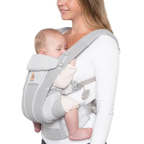 Ergobaby Omni Breeze All-Position Mesh Baby Carrier, Color: Pearl Gray