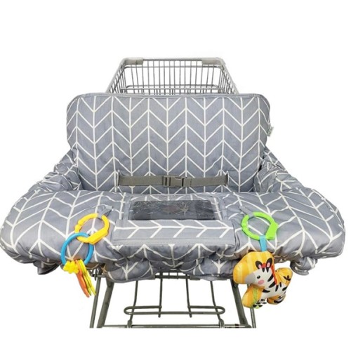 Shopping Cart Cover for Baby ICOPUCA Cotton High Chair Cover, Reversible, Machine Washable for Infant, Toddler, Boy or Girl (Grey Arrow Print)
