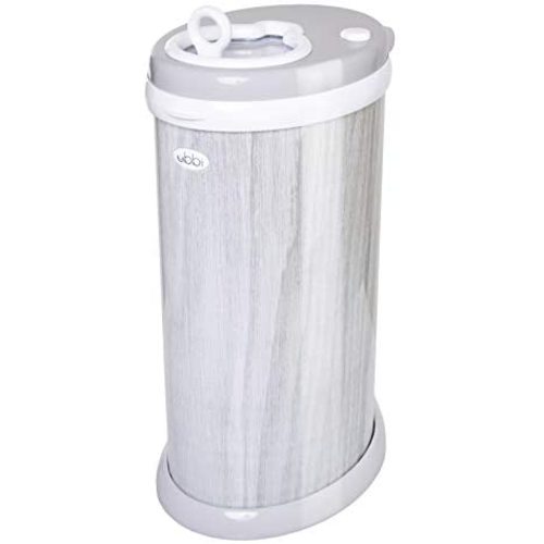 Ubbi Steel Odor Locking, No Special Bag Required Money Saving, Awards-Winning, Modern Design, Registry Must-Have Diaper Pail, Woodgrain