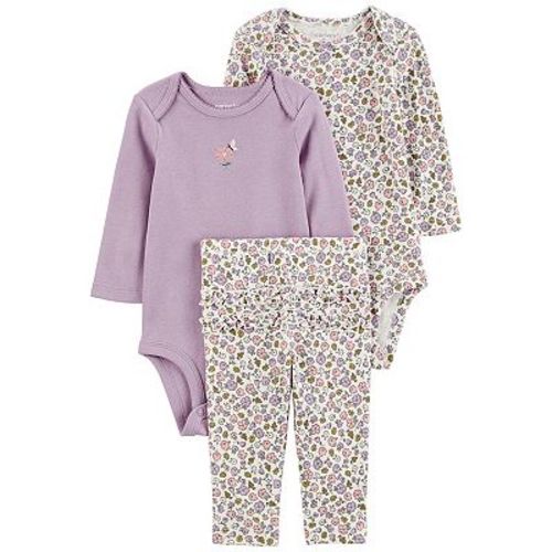 Baby Girl Carter's 3-pc. Floral Bodysuit & Pants Set