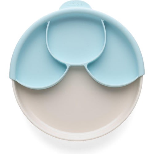 Miniware Healthy Meal Plate, Vanilla/ Aqua
