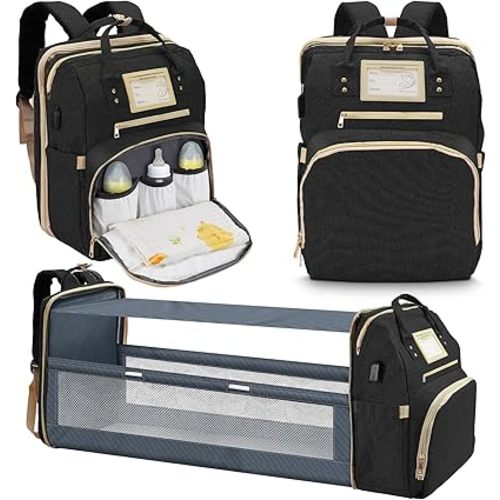 Lenski Diaper Bag Backpack, Baby Shower Gifts for Mom, New Mom Gifts, Baby Registry Search, Baby Boy Gifts, Baby Diaper Bags with Changing Station, Baby Bag with USB Charging Port, Baby Essentials