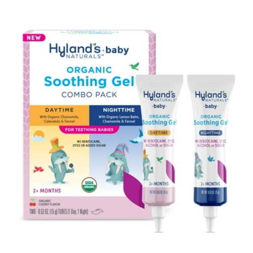 Hyland's Baby Organic Day & Night Combo Pack Soothing Teething Gel with Chamomile