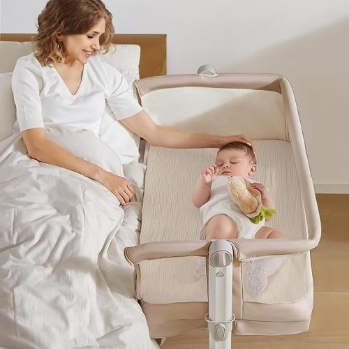 lulumoon Muslin Bassinet Sheets for Baby: Soft Bedside Sleeper Bassinet Fitted Sheets for Boys and Girls