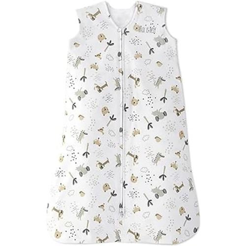 HALO SleepSack, 100% Cotton Wearable Blanket, Swaddle Transition Sleeping Bag, TOG 0.5, Weather Friends, Small, 0-6 Months