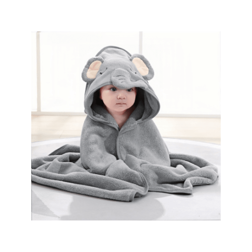 1pc Unisex Baby Animal Face Hooded Bath Towel, Unique Animal Design Super Soft Newborn Bathing Essential Hooded Towel. Coral Fleece Cartoon Hoodie Towel For Kids. Suitable For All Seasons. | SHEIN USA