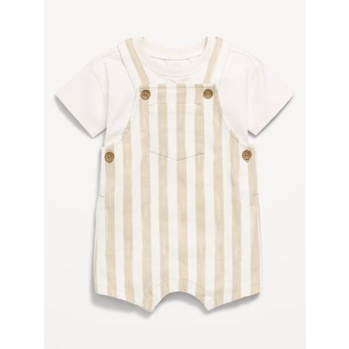Short-Sleeve T-Shirt and Shortalls Set for Baby