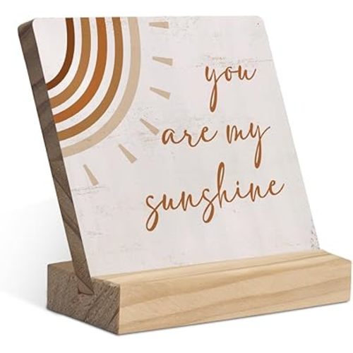 You are Amazing Boho Sun Wood Plaque with Wooden Stand,Inspirational Wooden Plaque Sign Desk Decor for Home Kids Room Girls Room Office Table Shelf Decoration