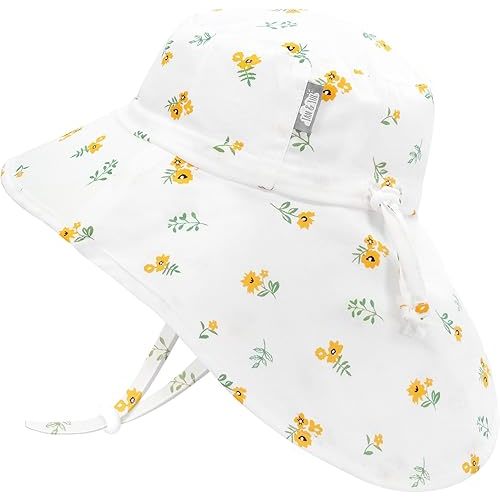 JAN & JUL Girls' Grow-with-Me Cotton Adventure Sun Hat with Large Brim