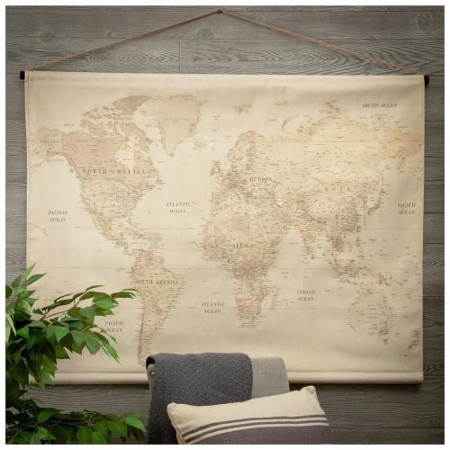 Vintage Map Tapestry Wall Decor