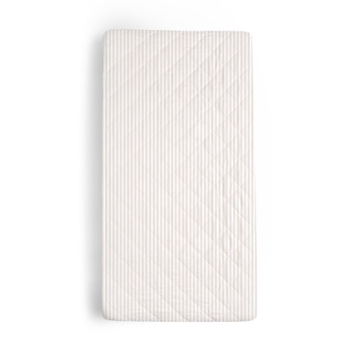 Organic Changing Pad Cover - Beige Stripes