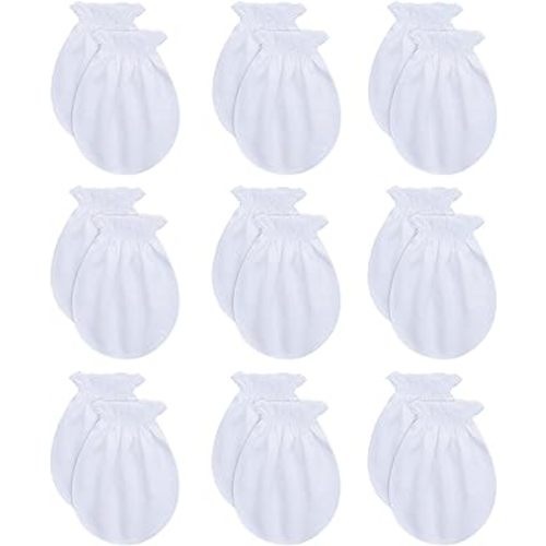RATIVE No Scratch Mittens and Caps 100% Cotton for Newborn Baby 0-6 Months Boys Girls