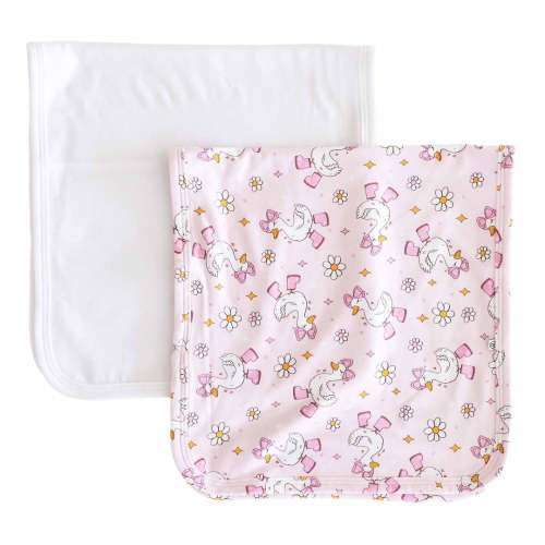 Silly Goose 2pc Burp Cloth Set | Pink