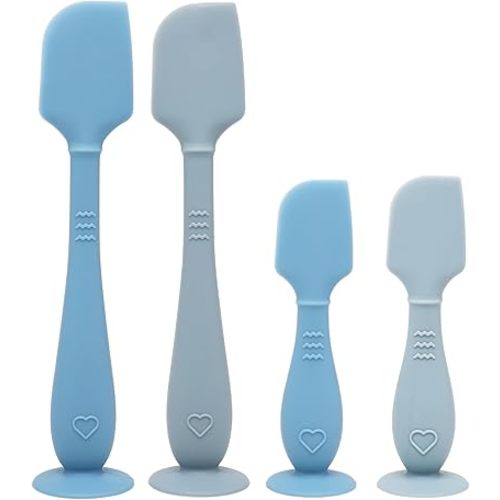 Baby Diaper Cream Spatula, Silicone Baby Diaper Rash Cream Applicator, Soft Butt Paste Spatula Brush with Suction Base for Newborn Essentials, 4-Pack