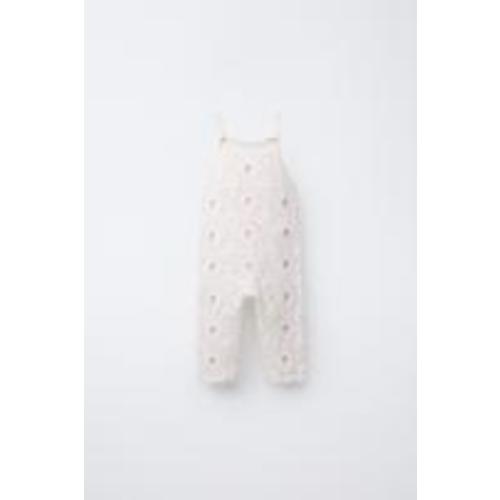 FLORAL KNIT OVERALLS - Ecru | ZARA United States