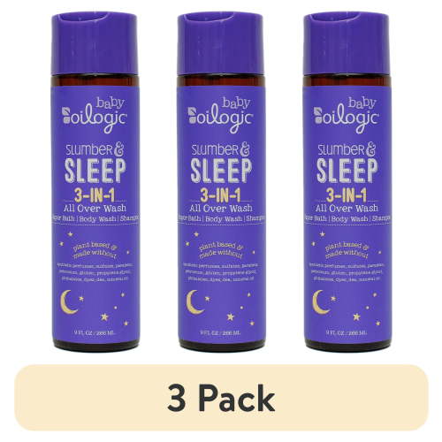 (3 pack) Oilogic 3 in 1 Slumber & Sleep Baby Safe Essential Oil Vapor Bath & Shampoo, 9 fl oz