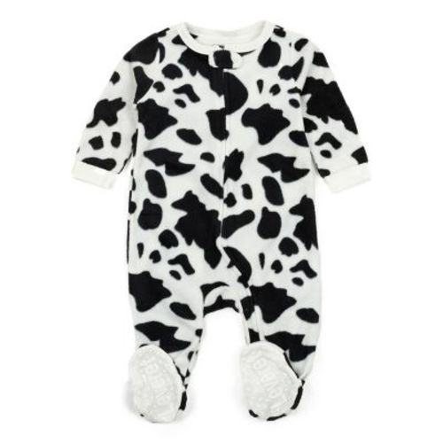 Leveret Footed Fleece Pajamas Plaid Black and Green 6-12 Month