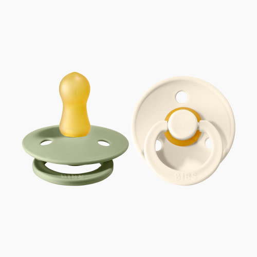 BIBS Natural Rubber Pacifier (2 Pack) - Sage / Ivory, 0-6 months