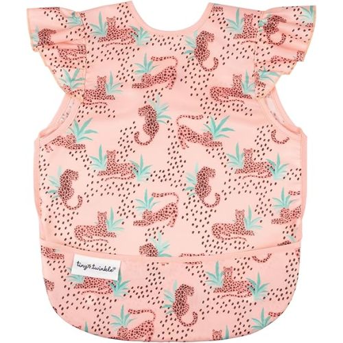 Tiny Twinkle Mess Proof Baby Bib - Cheetah