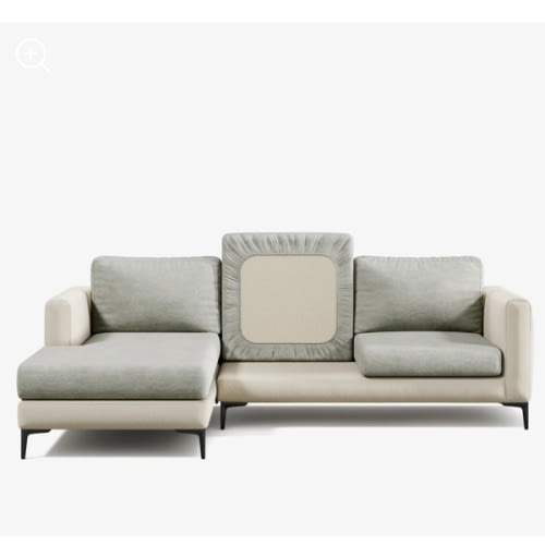 Miracle Sofa Seat Cover - Plush- Earl Gray- size small