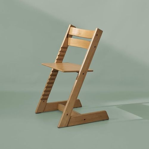Stokke Tripp Trapp Chair, Natural - Adjustable, Convertible Chair for Toddlers, Children & Adults - Convenient, Comfortable & Ergonomic - Classic Design