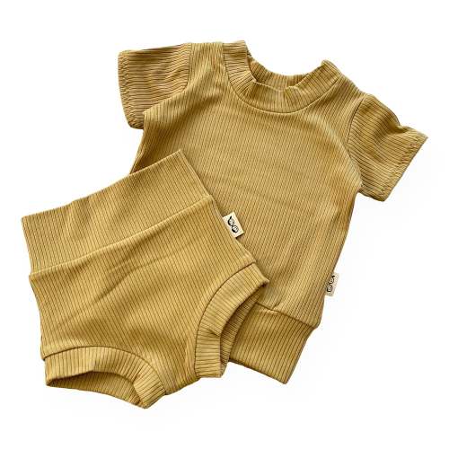 Olive Ribbed Summer Lounge Set | Dudis Design – Dudisdesign