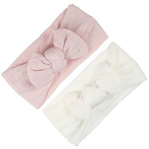 2 Pcs Classic Fashion Stripe Bow Headbands For Girls 6.69"x2.95"