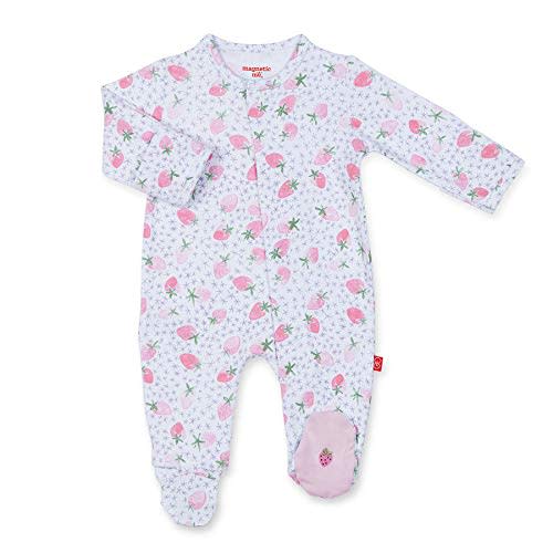 Magnetic Me Footie Pajamas - 100% Organic Cotton Baby Pajamas - Quick Magnetic Fastener Sleeper for Baby Boy and Girl