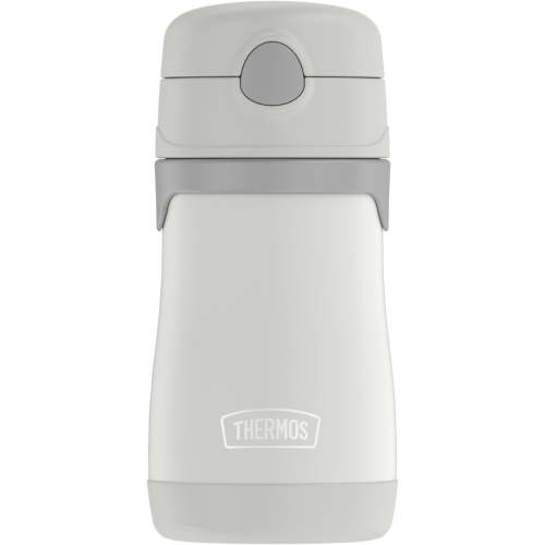 Thermos Baby Vacuum Insulated Stainless Steel Straw Bottle 10oz Gray, Keeps Drinks Cold Up to 12 Hours