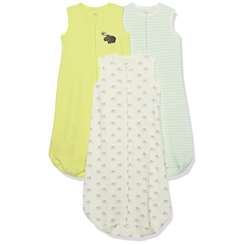 Amazon Essentials Unisex Babies' Cotton Sleep Sack, Wearable Blanket, Pack of 3