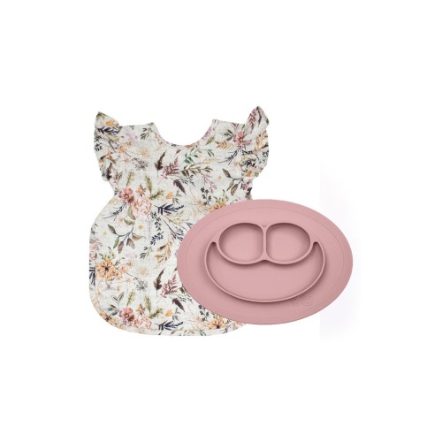 x BapronBaby Delilah Floral Apron & Feeding Mat Set