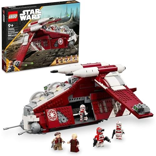 LEGO Star Wars: The Clone Wars Coruscant Guard Gunship 75354 Buildable Star Wars Toy for 9 Year Olds, Gift Idea for Fans Including Chancellor Palpatine, Padme and 3 Clone Trooper Minifigures