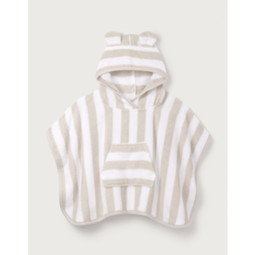 Organic Cotton Pebble Striped Toweling Hoodie (0–6yrs)