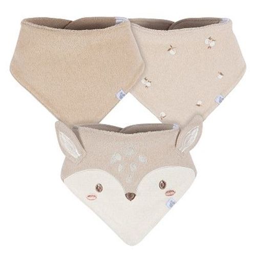 Baby Just Born® 3 Pack Animal Faces Terry Bandana Bibs