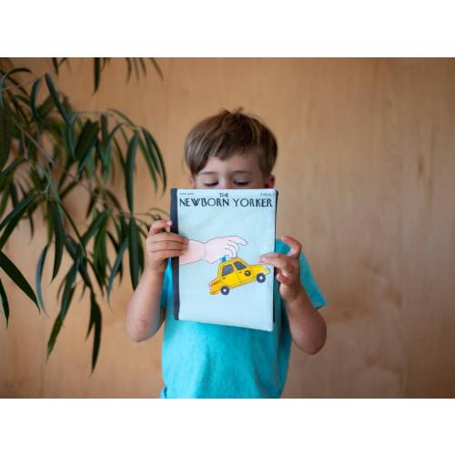 Baby Crinkle Book- Newborn Yorker Magazine Parody Baby Shower Gift TAXI CAB