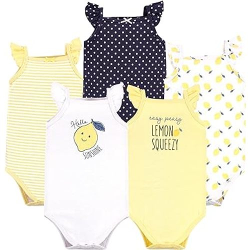 Hudson Baby Unisex Baby Cotton Sleeveless Bodysuits