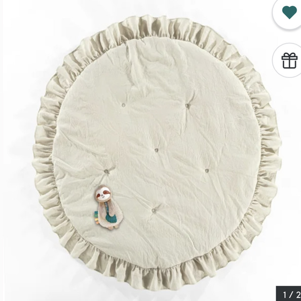Lush Decor Baby Round Ruffle Play Mat Single 36" Diameter - 36" Diameter