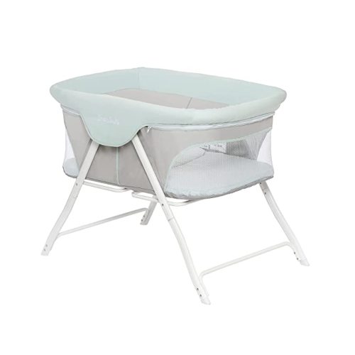 Dream On Me Traveler Portable Bassinet in Starlight Blue, Lightweight and Breathable Mesh Design, Easy to Clean and Fold Baby Bassinet - Carry Bag Included