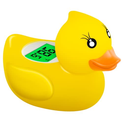 Baby Bath Thermometer Newborn, BPA-Free Bath Thermometer Baby Safety, Baby Water Thermometer with Backlit & Temperature Warning, Duck Thermometer Bath Temperature Toy for Infant, Pregnancy